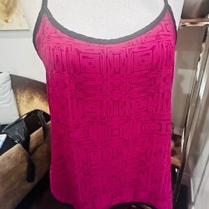 Harlowe & Graham Tank Burgundy/black